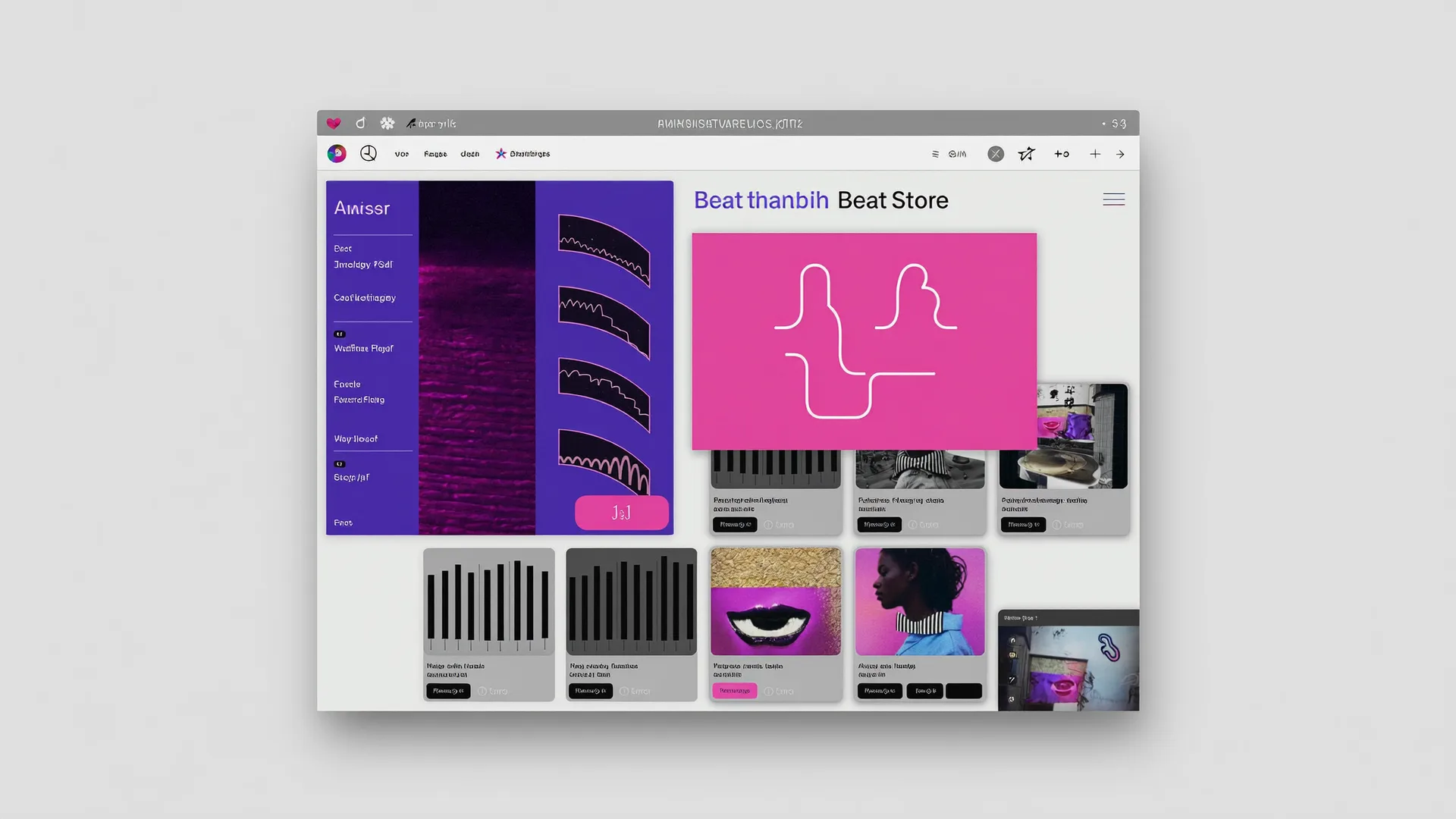 Akiira Beats homepage design