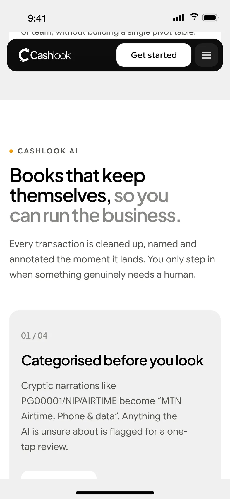 Cashlook: AI bookkeeping